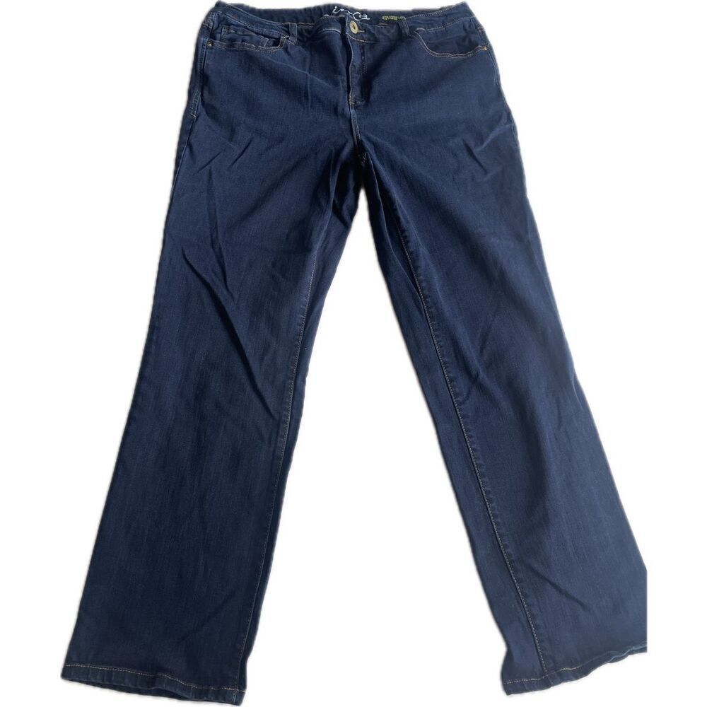 INC Women Denim Straight Leg Slim Tech Fit Stretch Jeans Size 18W